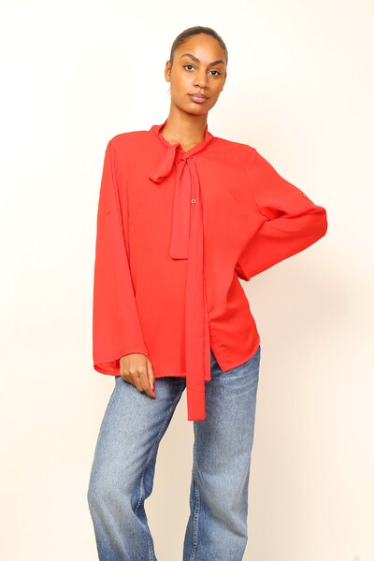 Wholesaler World Fashion - GT long-sleeved fluid & casual shirt - Plain