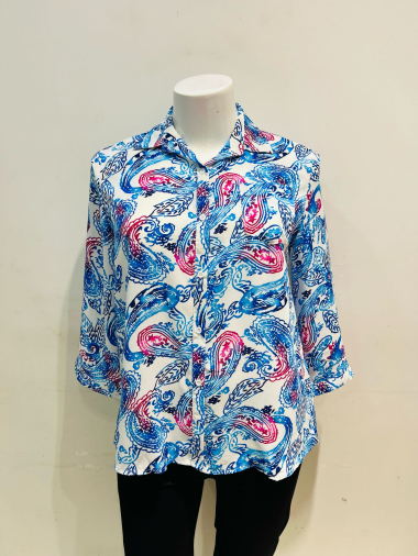 Wholesaler World Fashion - Fluid & casual GT 3/4 sleeve shirt - Printed