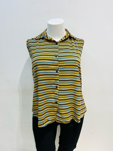 Wholesaler World Fashion - GT fluid & casual sleeveless shirt - Printed