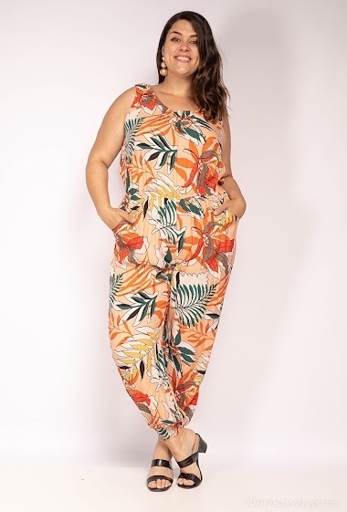 Wholesalers World Fashion - Tropical printed jumpsuit