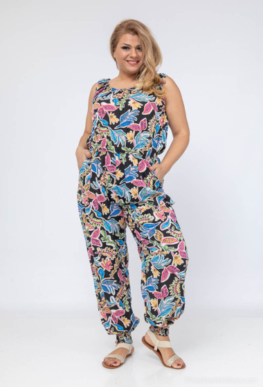 Wholesaler World Fashion - GT sleeveless jumpsuit - Tropical print