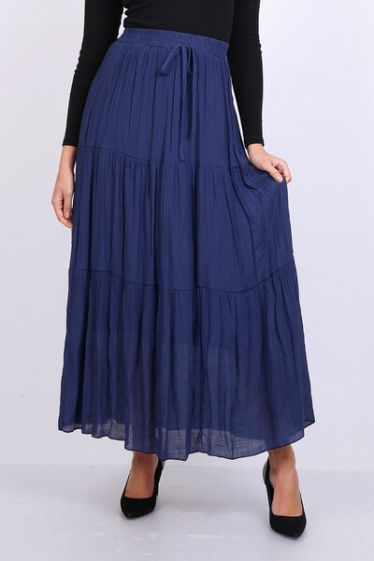 Wholesaler World Fashion - GT lined long skirt - Plain