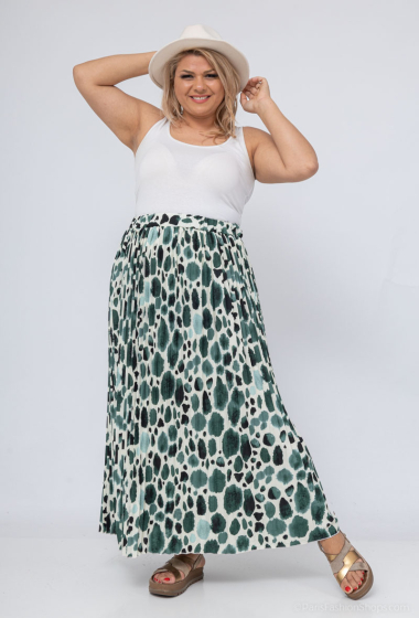 Wholesaler World Fashion - GT long pleated skirt - Printed