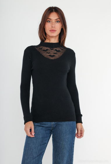 Wholesaler World Fashion - Plain embroidery sweater