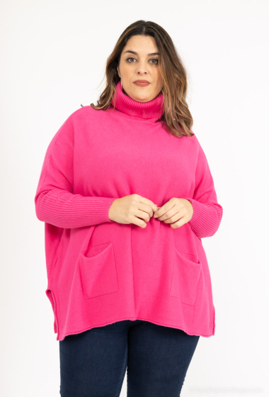 Wholesaler World Fashion - GT turtleneck sweater with pockets and cashmere