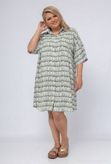 Wholesaler World Fashion - GT short-sleeved fluid & casual shirt dress - Printed