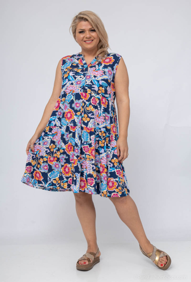 Wholesaler World Fashion - Sleeveless GT dress - Flower print