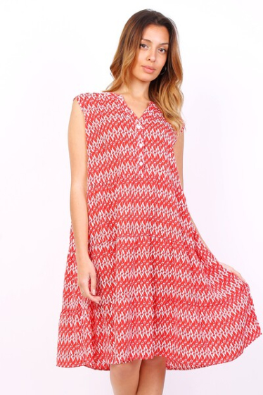 Wholesaler World Fashion - Sleeveless GT dress - Geometric print