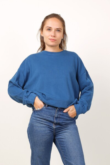 Großhändler World Fashion - GT-Sweatshirt aus Baumwolle – einfarbig