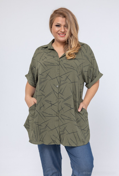 Wholesaler World Fashion - Flowy & casual GT short-sleeved tunic - Printed