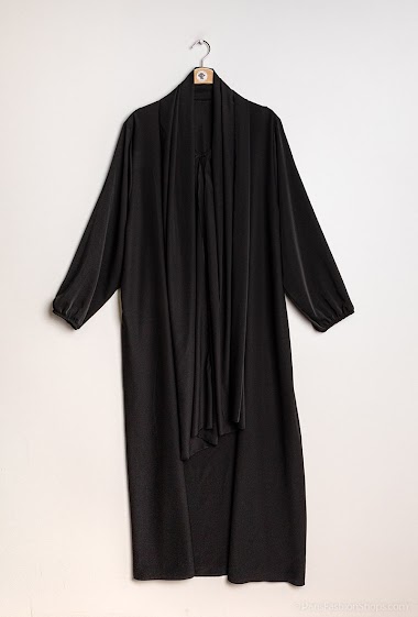 Abaya with integrated veil