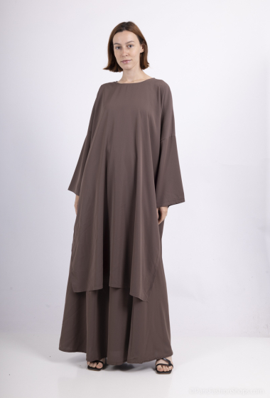 Wholesaler X TO MAX - Linen Effect Tunic Skirt Set