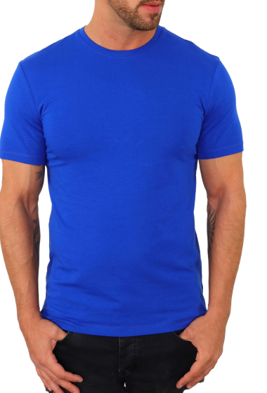 Wholesaler YAZEL - Men's Short Sleeve Round Neck T-Shirt - YAZEL - 8386 - ANTHRACITE