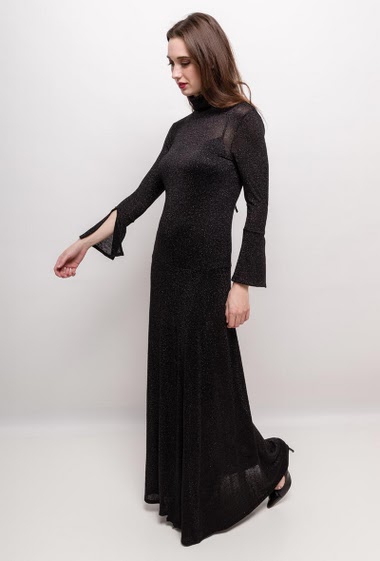 Wholesaler YOURS Paris - Shiny stretch long dress