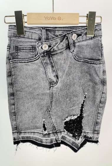 Grossiste Yoyo S. - Jupe jeans