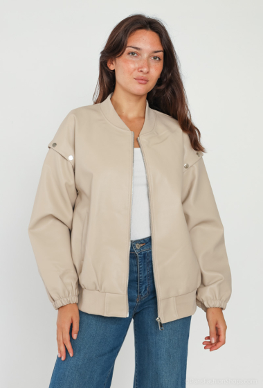 Wholesaler Yu&Me - Faux leather bomber jackets
