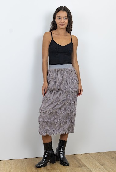 Wholesaler Yu&Me - Skirt with fringes details