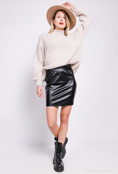 Wholesaler Yu&Me - Fake leather skirt