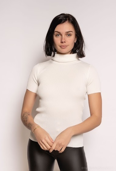Wholesaler Yu&Me - short sleeve turtleneck sweater