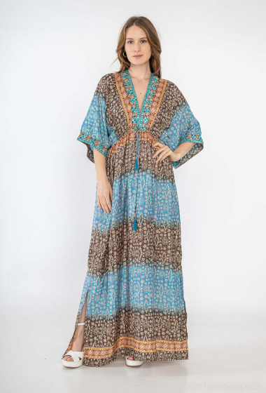 Wholesaler Yu&Me - Long dress with flower patterns