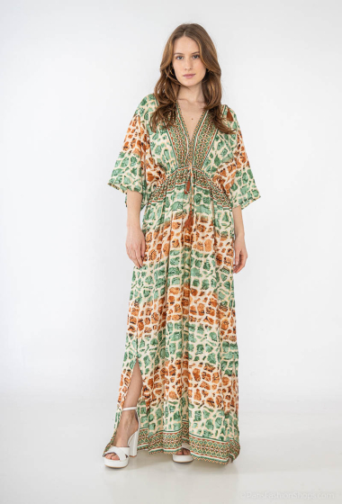 Wholesaler Yu&Me - Long dress with brick patterns