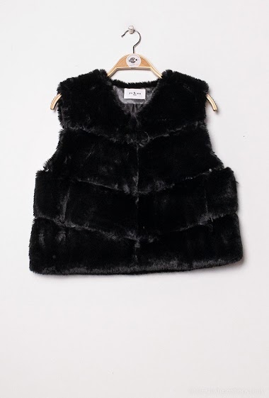 Wholesaler Yu&Me - Sleeveless faux fur jacket
