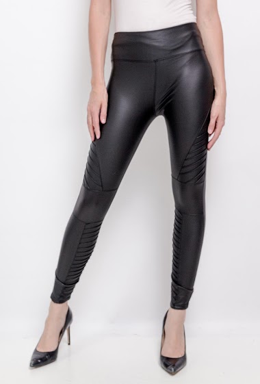 Wholesaler Yu&Me - Fake leather leggings