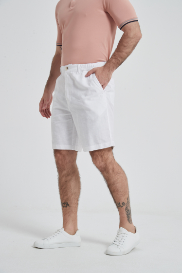 Wholesaler Yves Enzo - Linen bermuda trouser adjusted fit