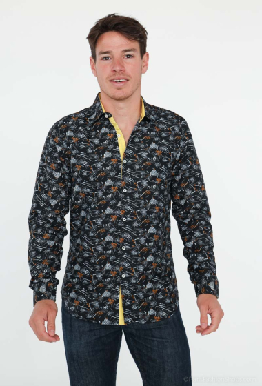 Großhändler Yves Enzo - Slim-Fit-Hemd mit Muster