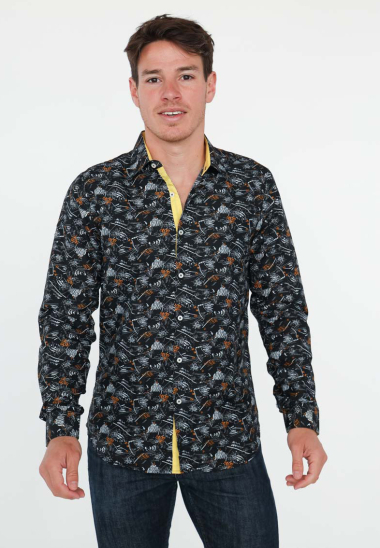 Wholesaler Yves Enzo - Slim fit patterned shirt
