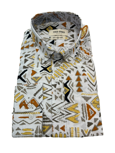 Wholesaler Yves Enzo - Patterned cotton voile shirt VOI-T24