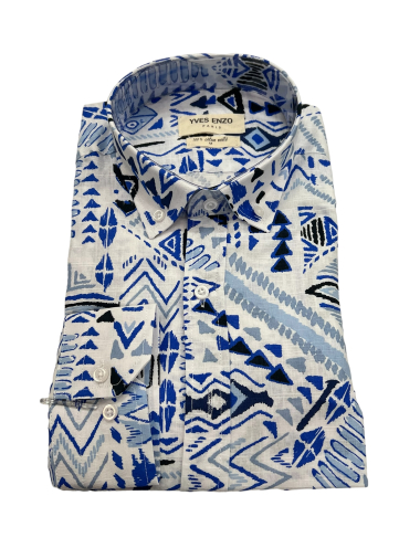 Wholesaler Yves Enzo - Patterned cotton voile shirt VOI-T25