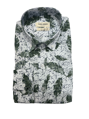 Wholesaler Yves Enzo - Patterned cotton voile shirt VOI-T30