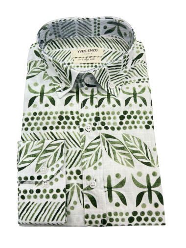 Wholesaler Yves Enzo - Patterned cotton voile shirt VOI-T34