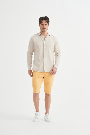 Wholesaler Yves Enzo - Slim fit linen shirt