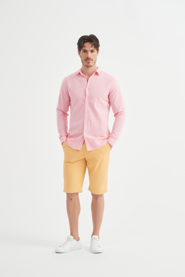 Wholesaler Yves Enzo - Slim fit linen shirt