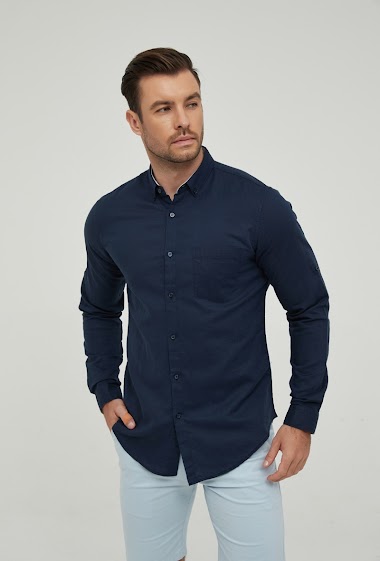Großhändler Yves Enzo - Hemd aus leinen mit komfort schnitt - LEO