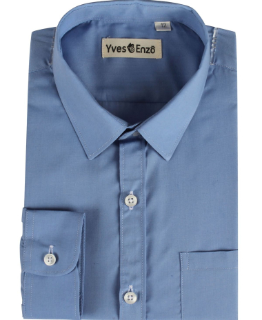 Wholesaler Yves Enzo - Kids shirts 6 to 16 years - Blue