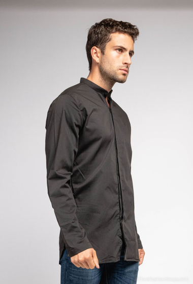 Wholesaler Yves Enzo - Mandarin collar STRETCH shirt slim fit