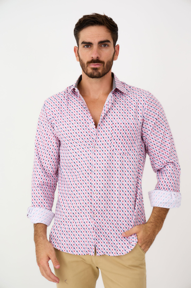 Wholesaler Yves Enzo - Shirt AMBITO prints comfort fit