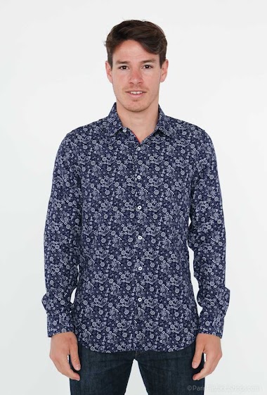 Wholesaler Yves Enzo - Slim fit shirt PAISLEY prints slim fit