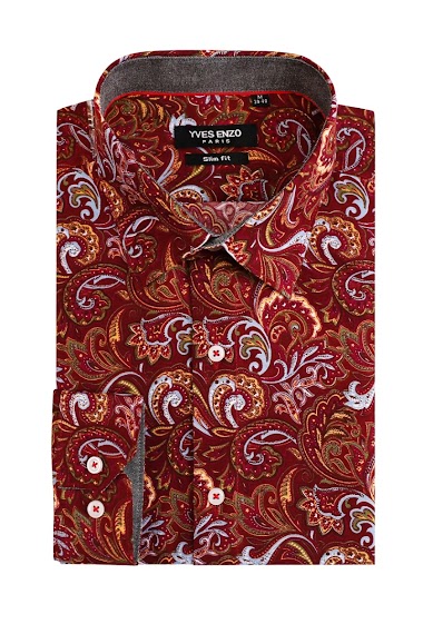 Grossiste Yves Enzo - Chemise motifs RICAMI coupe slim