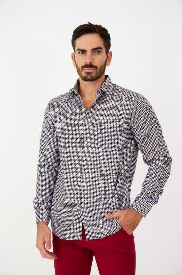 Wholesaler Yves Enzo - Shirt SCALONE prints comfort fit