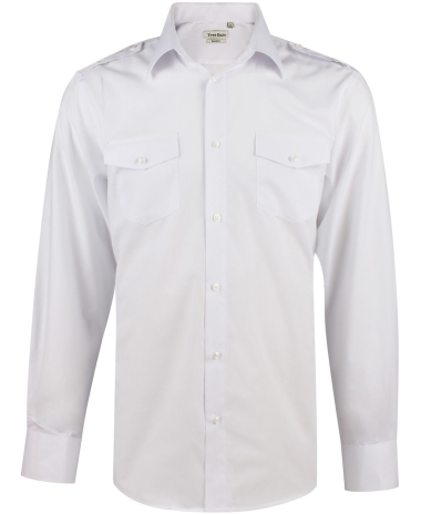 Wholesaler Yves Enzo - Straight cut pilot shirt in white
