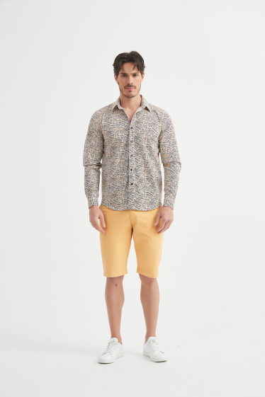 Wholesaler Yves Enzo - "PREMIUM" stretch shirt with slim-fit pattern