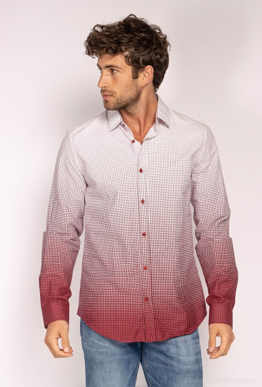 Großhändler Yves Enzo - Slim-Fit-Hemd mit Farbverlaufsmuster