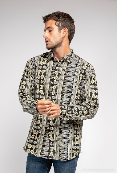 Wholesaler Yves Enzo - "SOFT TOUCH" shirt MACHU prints comfort fit