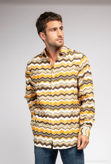 Wholesaler Yves Enzo - "SOFT TOUCH" shirt MALTA prints comfort fit