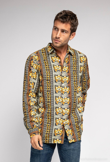 Wholesaler Yves Enzo - "SOFT TOUCH"  shirt MANHATTAN prints comfort fit