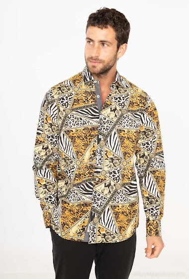 Grossiste Yves Enzo - Chemise STRETCH à coupe confort motifs PANTHER